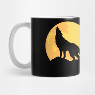 Howling Wolf Silhouette Mug